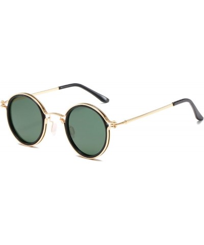 Retro Round Frame Metal Outdoor Vacation Trends Sunglasses for Men and Women (Color : C, Size : 1) 1 B $11.97 Designer