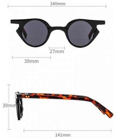 Fashion Small Cat Woman Sunglasses Retro Rivets Men Trending Punk Round Lens Sun Glasses Shades UV400 White/Grey $10.20 Designer