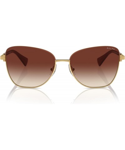 Women's Ra4146 Butterfly Sunglasses Shiny Gold/Gradient Brown $57.50 Butterfly