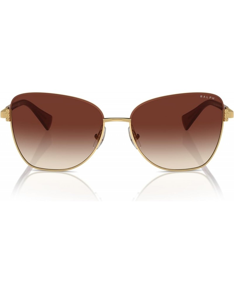 Women's Ra4146 Butterfly Sunglasses Shiny Gold/Gradient Brown $57.50 Butterfly