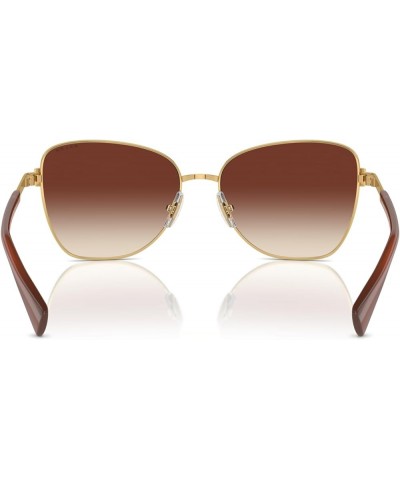 Women's Ra4146 Butterfly Sunglasses Shiny Gold/Gradient Brown $57.50 Butterfly