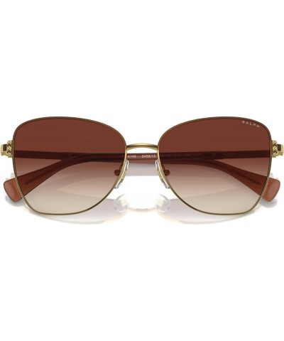 Women's Ra4146 Butterfly Sunglasses Shiny Gold/Gradient Brown $57.50 Butterfly