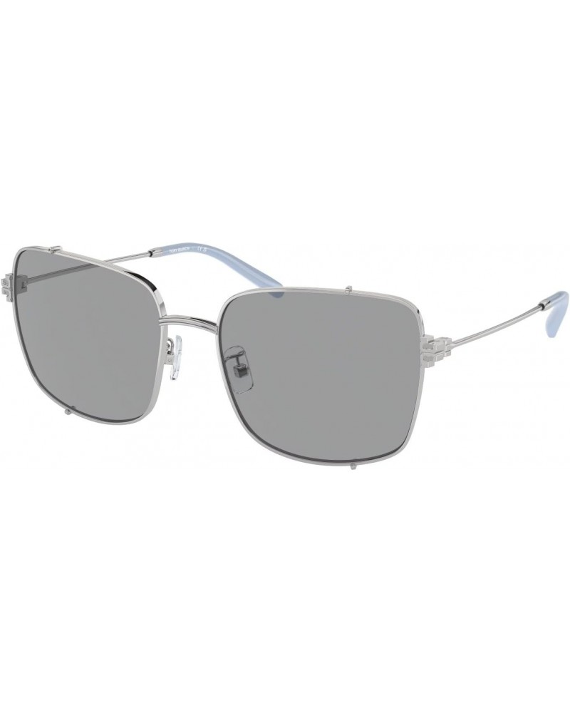 Sunglasses TY 6104 316172 Silver Light Blue Mirror $43.61 Rectangular