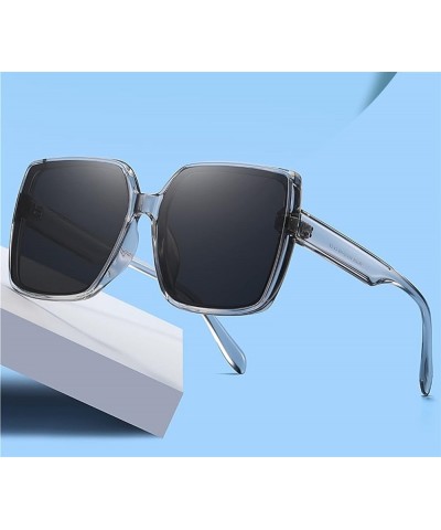 Fashionable Large Frame Women's HD Outdoor Holiday Decorative Sunglasses (Color : C, Size : 1) 1 B $18.92 Designer