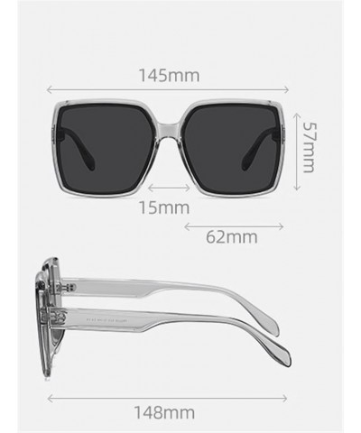 Fashionable Large Frame Women's HD Outdoor Holiday Decorative Sunglasses (Color : C, Size : 1) 1 B $18.92 Designer