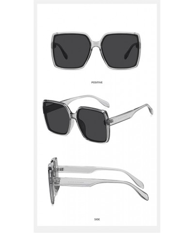 Fashionable Large Frame Women's HD Outdoor Holiday Decorative Sunglasses (Color : C, Size : 1) 1 B $18.92 Designer