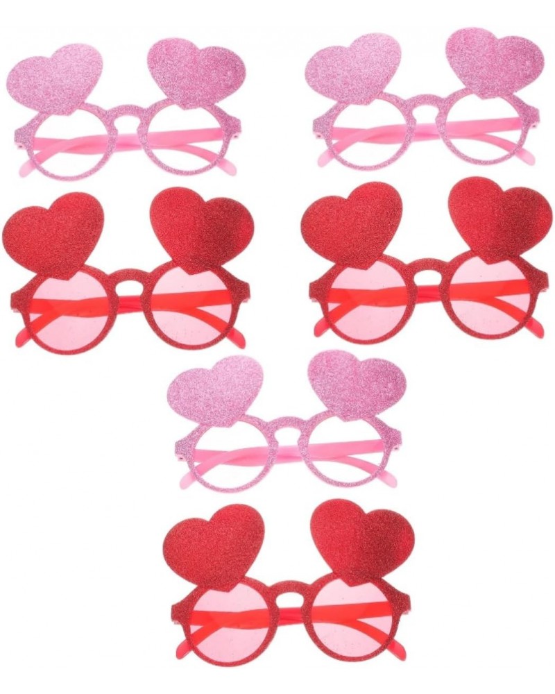 6 Pcs Heart Shaped Glasses Birthday Party Glasses Party Eyeglasses for Adults Novelty Party Eyewear Sunglasses for Women Chri...