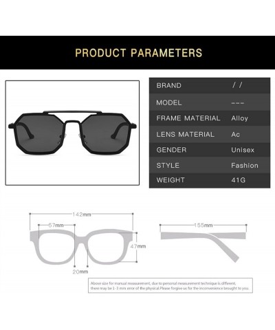 Punk Men's Sunglasses Fashion Metal Sunglasses Holiday Beach Decorative Sunglasses (Color : E, Size : 1) 1 H $16.05 Designer