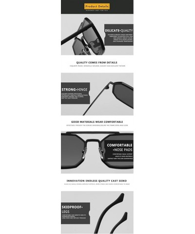 Punk Men's Sunglasses Fashion Metal Sunglasses Holiday Beach Decorative Sunglasses (Color : E, Size : 1) 1 H $16.05 Designer