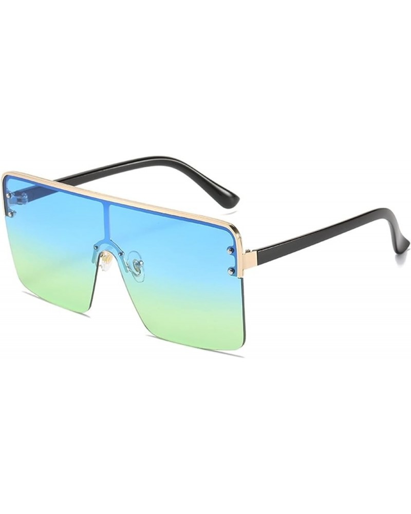 Metal Large Frame Fashion Women Sunglasses Outdoor Vacation Beach Sunglasses Gifts Sunglasses Men Trendy (Color : J, Size : O...