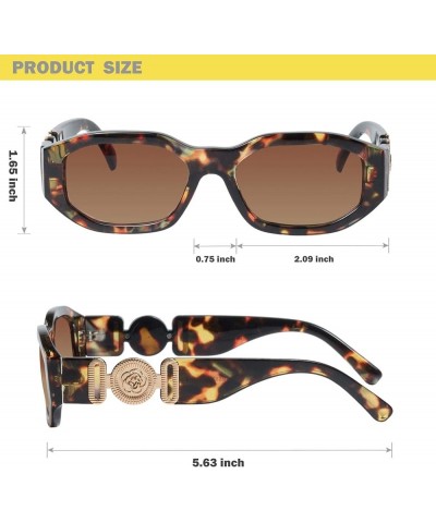 Trendy Rectangle Sunglasses for Women Men Model-TRACER C3-tortoise $11.99 Rectangular