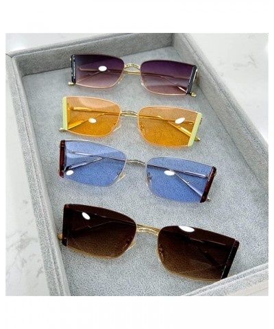 Fashion Small Frame Sunglasses Men and Women Outdoor Vacation Decorative Sunglasses (Color : G, Size : 1) 1 F $17.71 Designer