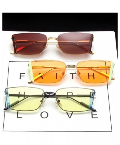 Fashion Small Frame Sunglasses Men and Women Outdoor Vacation Decorative Sunglasses (Color : G, Size : 1) 1 F $17.71 Designer