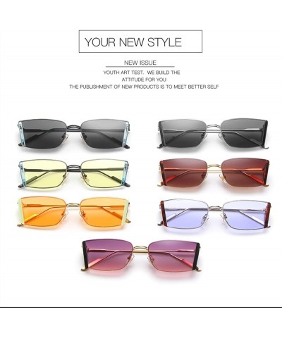 Fashion Small Frame Sunglasses Men and Women Outdoor Vacation Decorative Sunglasses (Color : G, Size : 1) 1 F $17.71 Designer