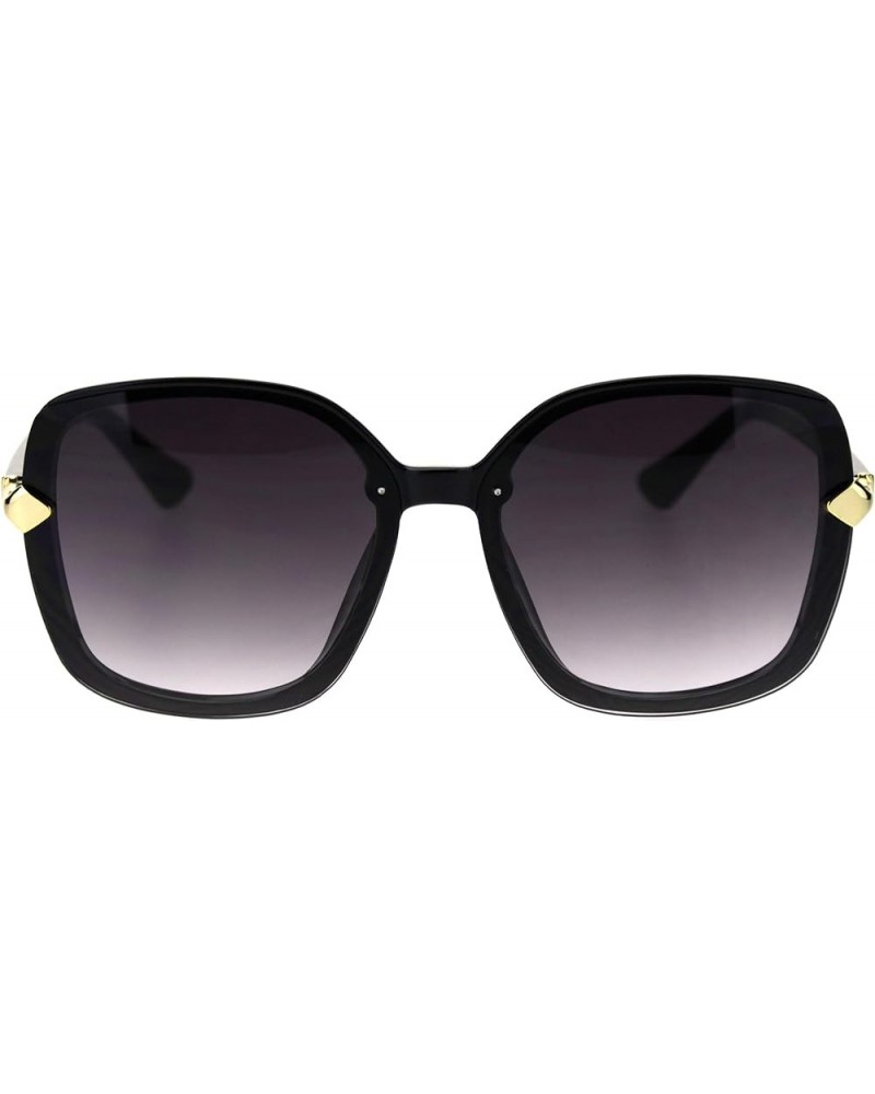 Womens Exposed Lens Oversize Plastic Frame Butterfly Chic Diva Sunglasses Black Smoke $9.33 Wayfarer