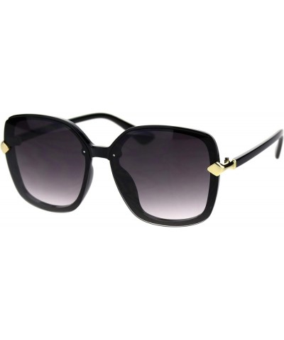 Womens Exposed Lens Oversize Plastic Frame Butterfly Chic Diva Sunglasses Black Smoke $9.33 Wayfarer