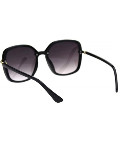 Womens Exposed Lens Oversize Plastic Frame Butterfly Chic Diva Sunglasses Black Smoke $9.33 Wayfarer