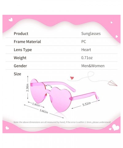 14 Pcs Heart Shaped Sunglasses for Women Heart Glasses Pack for Bachelorette Party Favor Valentines Gifts. 13pink&1white $9.8...