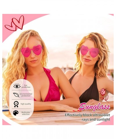 14 Pcs Heart Shaped Sunglasses for Women Heart Glasses Pack for Bachelorette Party Favor Valentines Gifts. 13pink&1white $9.8...