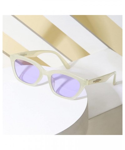 Cat Eye Small Frame Outdoor Holiday Photo Fashion Decorative Sunglasses (Color : C, Size : 1) 1 C $16.51 Designer