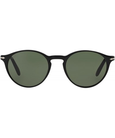 Po3092sm Steve McQueen Round Sunglasses Black/Green $111.65 Round