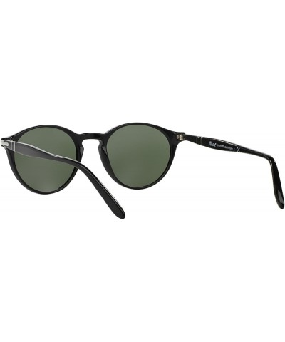 Po3092sm Steve McQueen Round Sunglasses Black/Green $111.65 Round