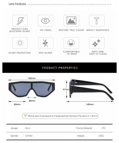 Large Frame Fashion Outdoor Vacation Retro Men and Women Sunglasses (Color : 7, Size : 1) 1 4 $20.50 Designer