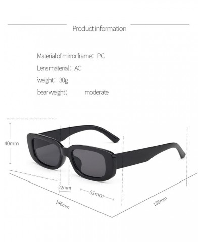 Square Fashion Men and Women Decorative Sunglasses (Color : C, Size : 1) 1 D $12.61 Designer