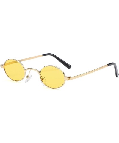 Small Frame Punk Retro Round Frame Sunglasses Men and Women Decoration (Color : D, Size : Medium) Medium E $18.86 Round