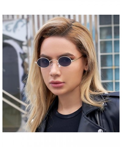 Small Frame Punk Retro Round Frame Sunglasses Men and Women Decoration (Color : D, Size : Medium) Medium E $18.86 Round