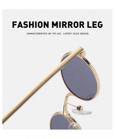 Small Frame Punk Retro Round Frame Sunglasses Men and Women Decoration (Color : D, Size : Medium) Medium E $18.86 Round