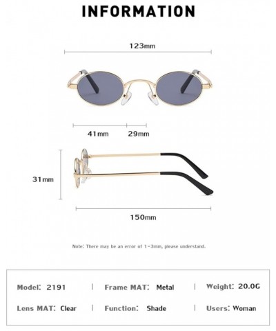 Small Frame Punk Retro Round Frame Sunglasses Men and Women Decoration (Color : D, Size : Medium) Medium E $18.86 Round