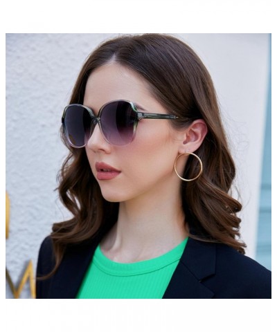 Oversized Butterfly Sunglasses for Women Retro Frame UV Protection Gradient Lens Sunnies B9022 Green & Pink $11.59 Butterfly