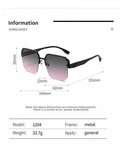 Metal Large Frame Men and Women Fashion Sunglasses Outdoor Sports Riding and Driving Sunglasses Sunglasses Womens (Color : C,...