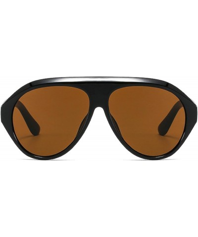 Fashion Oval Pilot Sunglasses For Women Men Retro Oversized Frame Sun Glasses Trending Shades UV400 Eyeglasses Brown $10.70 S...