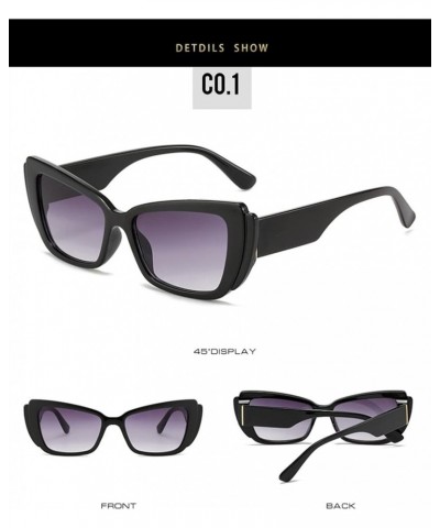 Cat Eye Men's and Women's Outdoor Holiday Sunglasses (Color : F, Size : Medium) Medium F $19.74 Designer