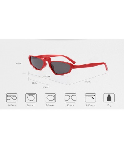 Small Narrow Rectangle Lady Sunglass(White/Pink) $10.32 Rectangular