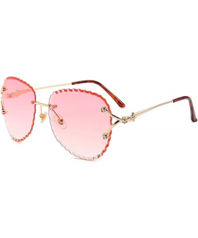 Women's Frameless Sun Shades Outdoor Vacation Decorative Sunglasses (Color : F, Size : Medium) Medium F $16.22 Designer