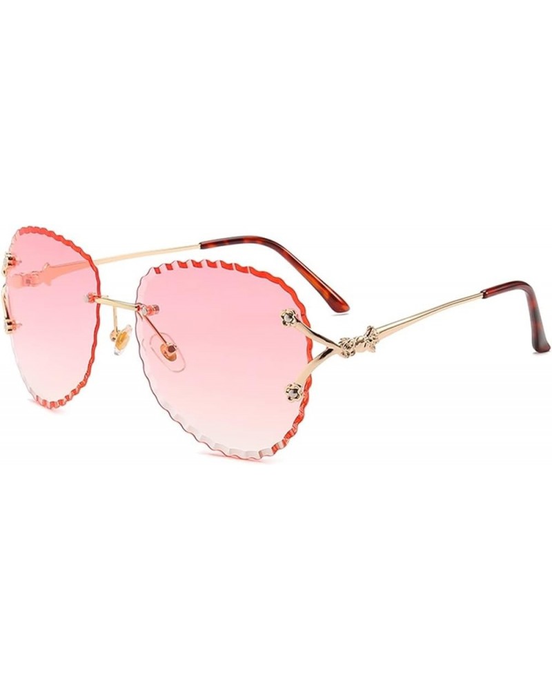 Women's Frameless Sun Shades Outdoor Vacation Decorative Sunglasses (Color : F, Size : Medium) Medium F $16.22 Designer