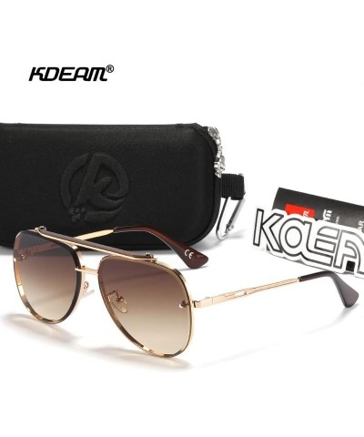 KDEAM Rectangular Polarized Sunglasses Men Outdoor Driving Sun Glasses Man TR90 Flexible Frame Mix Stainless Steel Temple C1 ...