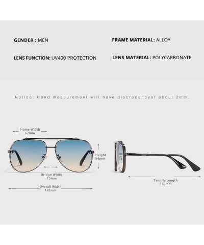 KDEAM Rectangular Polarized Sunglasses Men Outdoor Driving Sun Glasses Man TR90 Flexible Frame Mix Stainless Steel Temple C1 ...