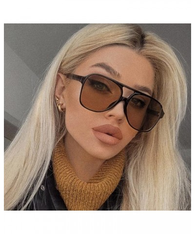 Fashion Sunglasses Women Retro Oversized Style Square Sunglasses Ladies Men 70s Glasses Women Sunglasses Men Trendy (Color : ...