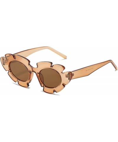 Cat Eye Flower Fashion Sunglasses Men and Women Evening Vacation Decorative Sunglasses (Color : 5, Size : 1) 1 3 $10.56 Designer