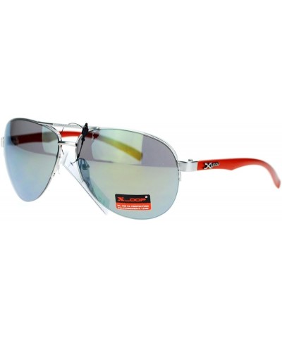 Xloop Sports Aviator Sunglasses Unisex Half Rim Aviators UV400 Protection Orange yellow mirror $7.62 Sport