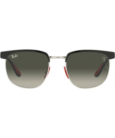 Unisex Sunglasses Black Frame, Light Green/Silver Lenses, 53MM Black on Silver/Grey Gradient $84.81 Square