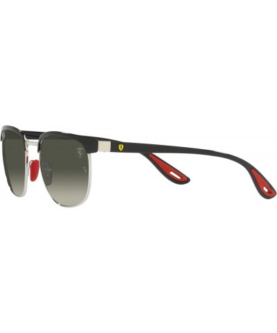 Unisex Sunglasses Black Frame, Light Green/Silver Lenses, 53MM Black on Silver/Grey Gradient $84.81 Square