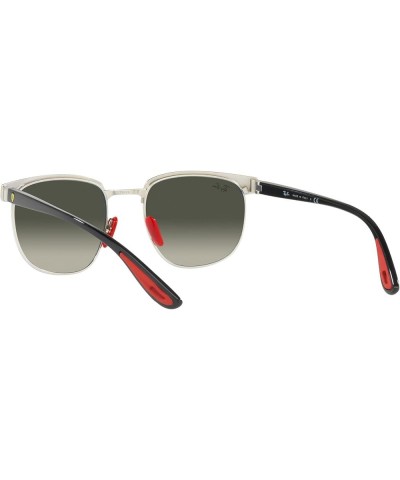 Unisex Sunglasses Black Frame, Light Green/Silver Lenses, 53MM Black on Silver/Grey Gradient $84.81 Square