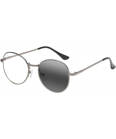 Bifocal Brushed Aluminum-magnesium Photochromic UV Protection Reading Glasses Gunmetal $17.33 Oval