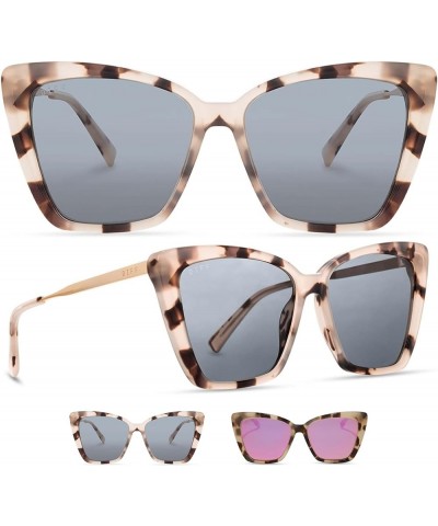 Becky II Oversized Designer Cat Eye Sunglasses for Women UV400 Protection, Cream Tortoise Trendy Fashion Frames Grey $37.44 C...