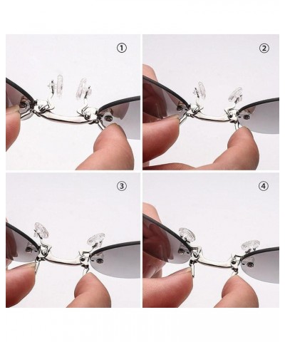 Frameless Retro Round Clip on Nose Glasses, Movie Rimless Sunglasses Men, Gift for Father Boyfriend Black $7.07 Rimless